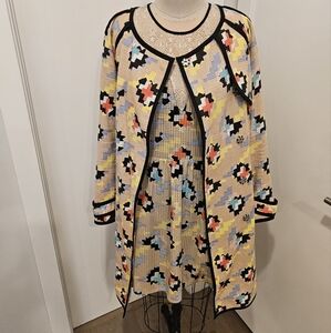 RACHEL Rachel Roy Yellow and Blue Cape